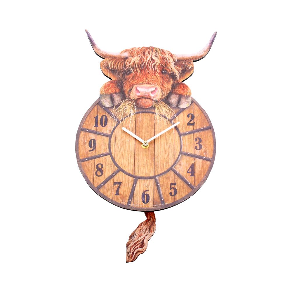 Highland Cow Pendulum Clock.