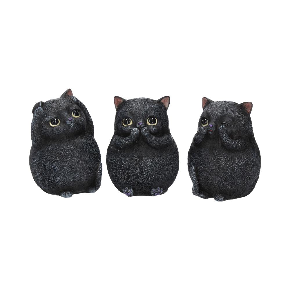 This trio of figurines portrays Confucius' see no evil, hear no evil and speak no evil analects