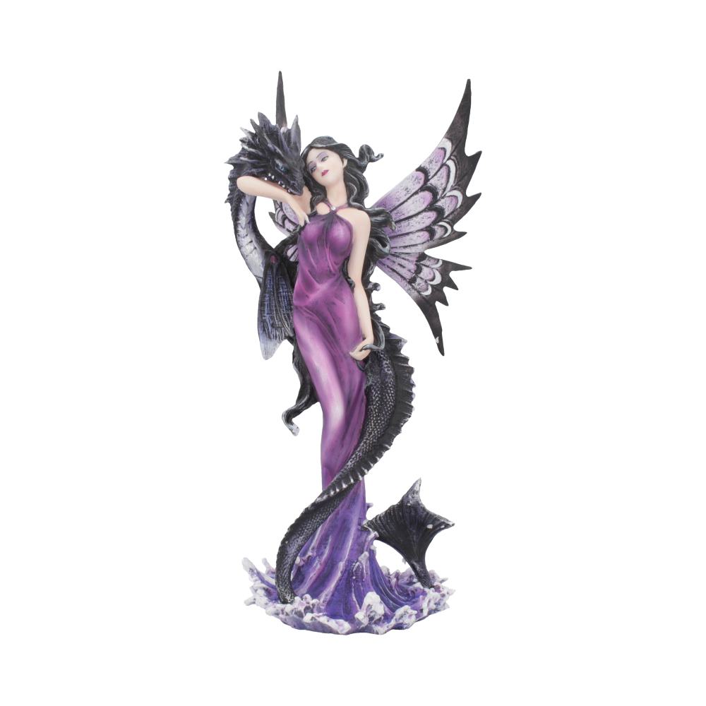 This purple-clad fairy is safe with her Dragon protector.