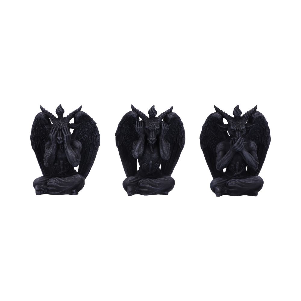 This trio of figurines portrays Confucius see no evil, hear no evil and speak no evil analects.
