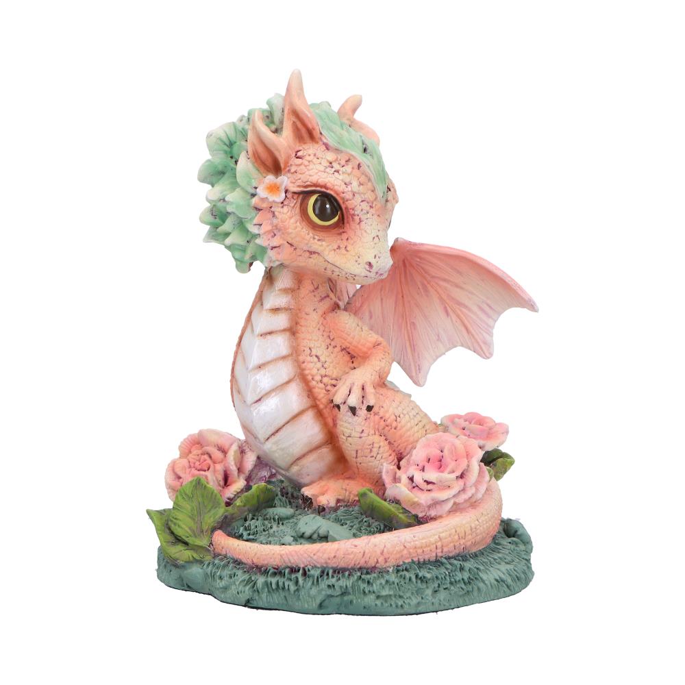 The Carnation Flower Dragon figurine combines the magical world of dragons with the beauty of nature.