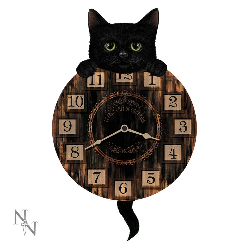 Black Cat Pendulum Clock.