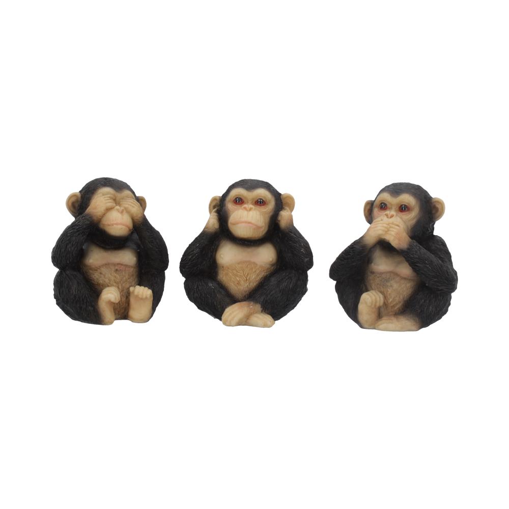 This trio of figurines portrays Confucius' see no evil, hear no evil and speak no evil analect.
