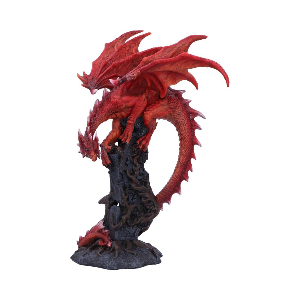 Red Dragon on Roots Figurine