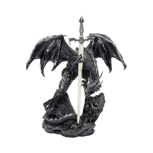 This magnificent Dragon grasps his blade.