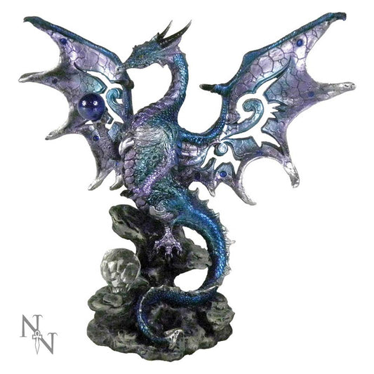 Majestic dragon protector with ornate wings.
