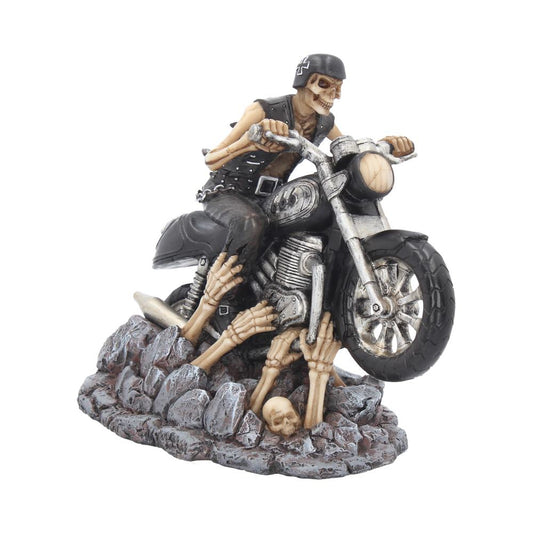 Gothic grim reaper biker figurine