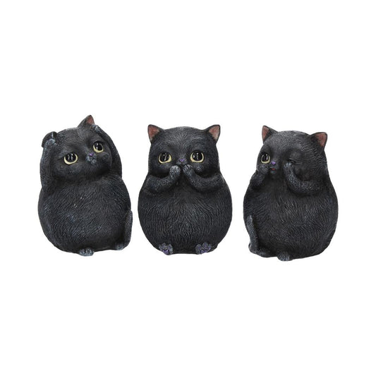 This trio of figurines portrays Confucius' see no evil, hear no evil and speak no evil analects