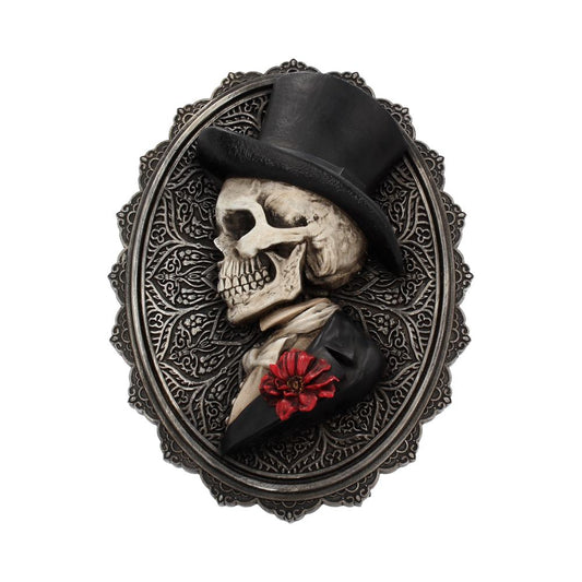 Edwardian man skeleton plaque.
