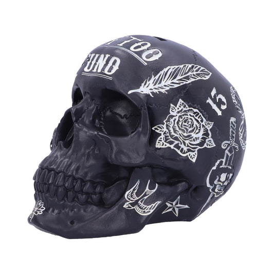 Beautifully Gothic Black and White Tattoo Fund Skull.