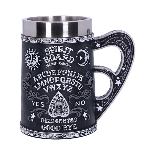 Featuring a classic black and white Spirit Board design.