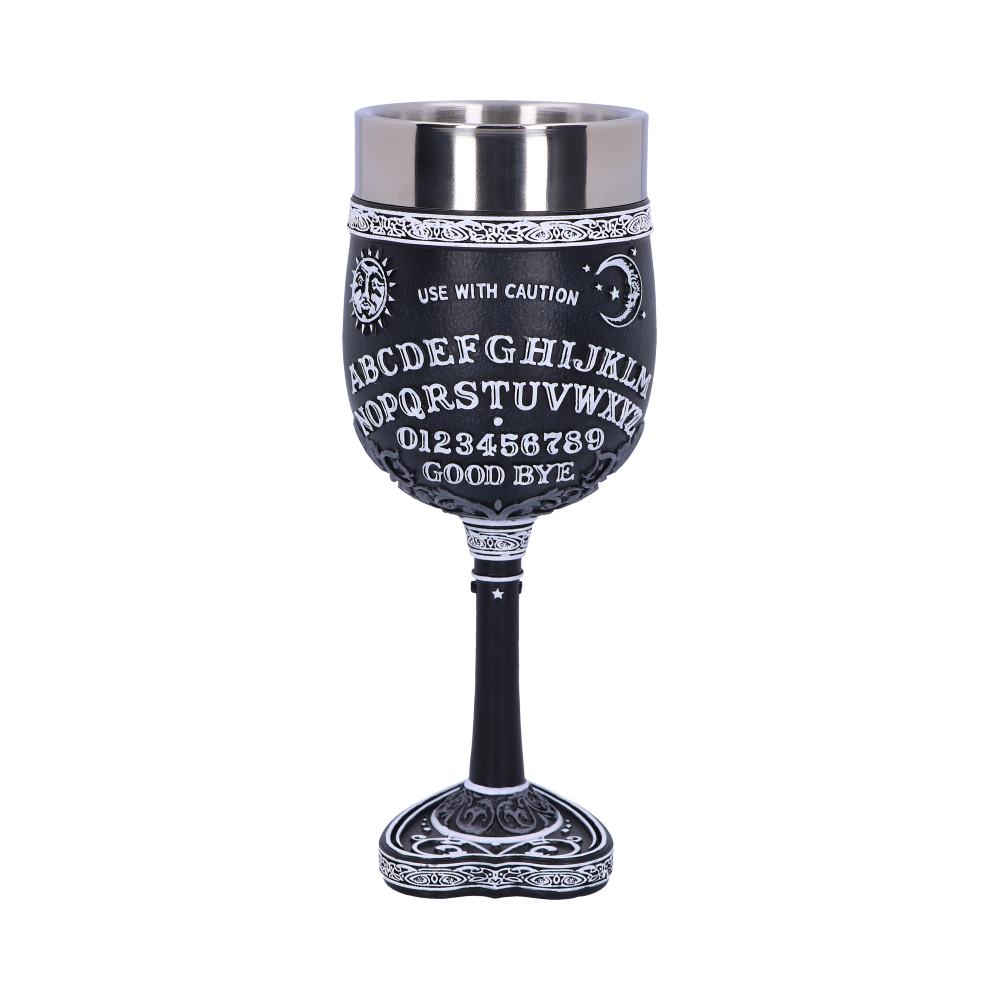 Featuring a classic black and white Spirit Board design.