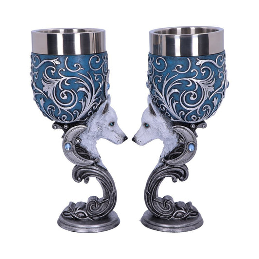 White Winter Wolf goblets.