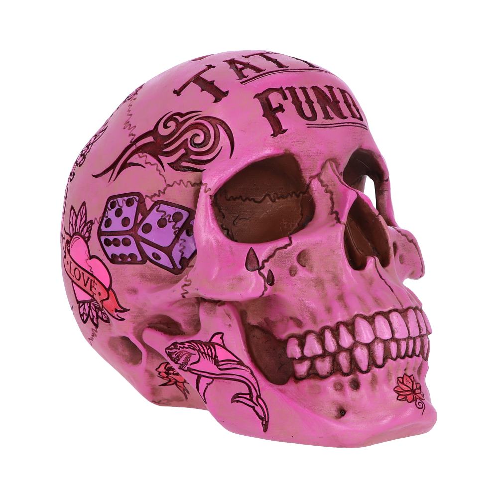 Beautifully Gothic Pink Tattoo Fund Money Box.