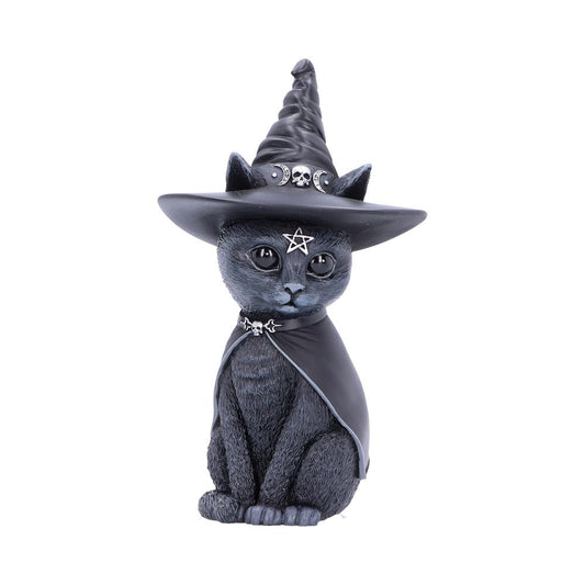 Scarily adorable bewitching cat figurine.
