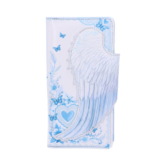 Beautifully designed White Angel Wings Embossed Purse.