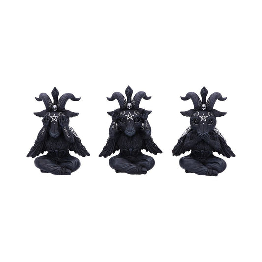 This trio of figurines portrays Confucius see no evil, hear no evil and speak no evil analects.