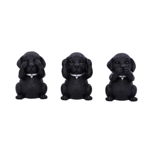 This trio of figurines portrays Confucius' see no evil, hear no evil and speak no evil analect.