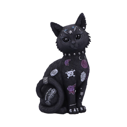 Bad to the Bone Cat Figurine.