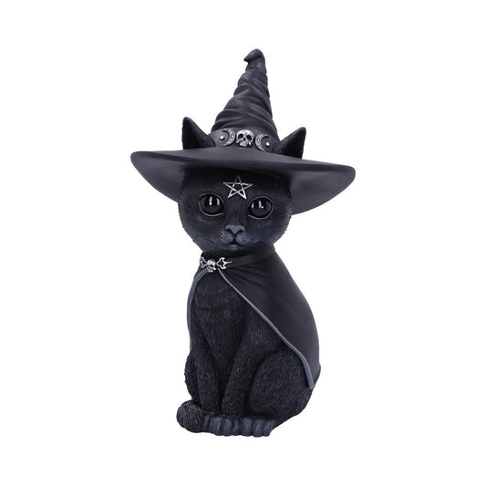 Scarily adorable bewitching cat figurine.