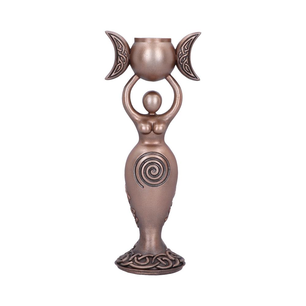 Bronze Spiral Goddess candle holder