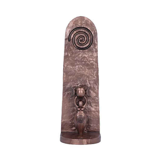 Bronze Spiral Goddess incense holder.