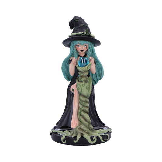 Green sage inspired witch figurine
