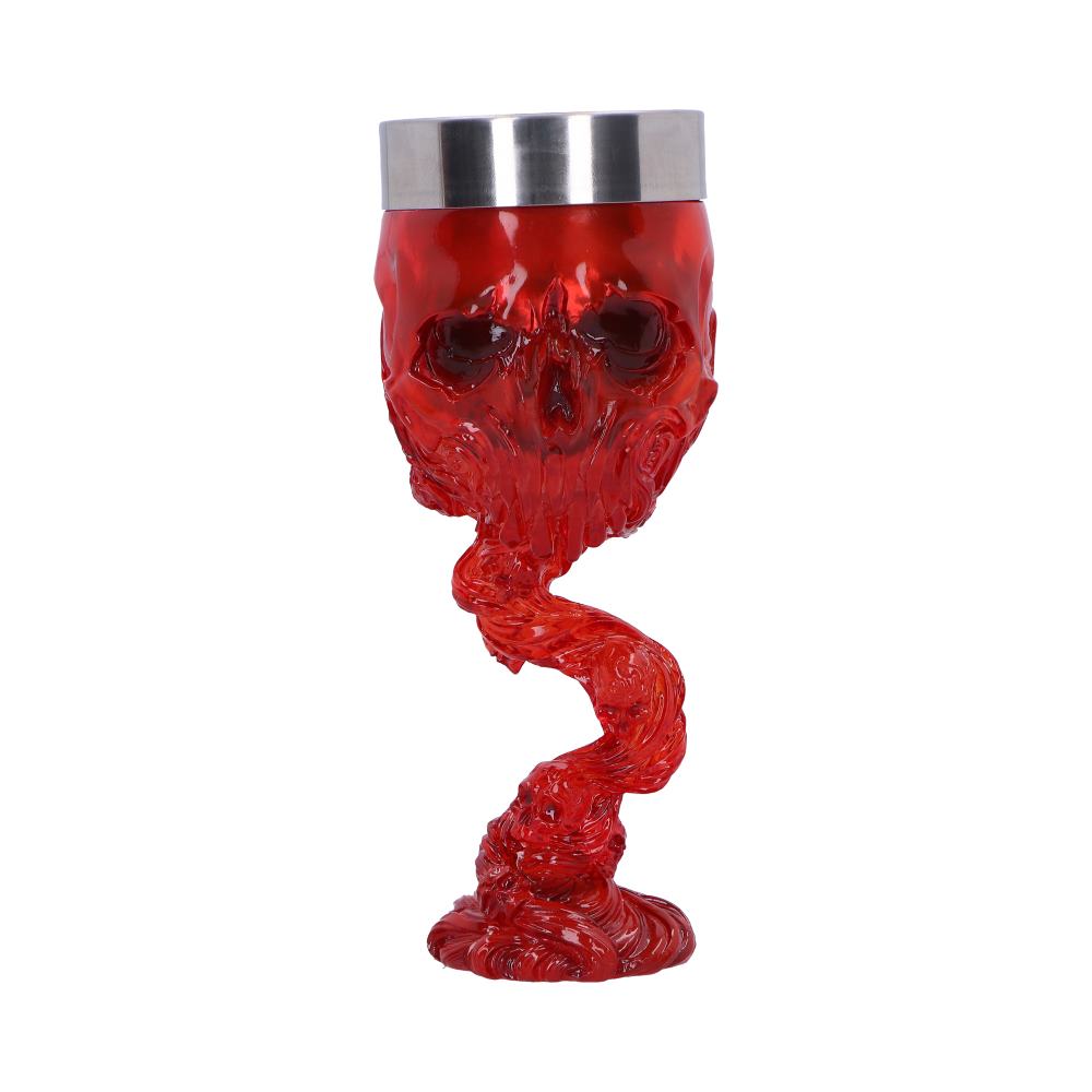 Dark fantasy goblet design featuring spirits and skulls