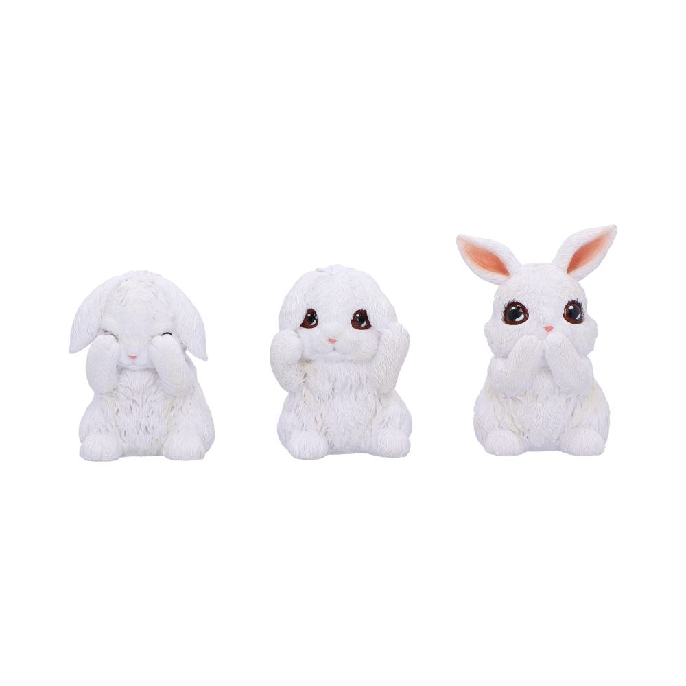 Adorable set of three bunny figurines