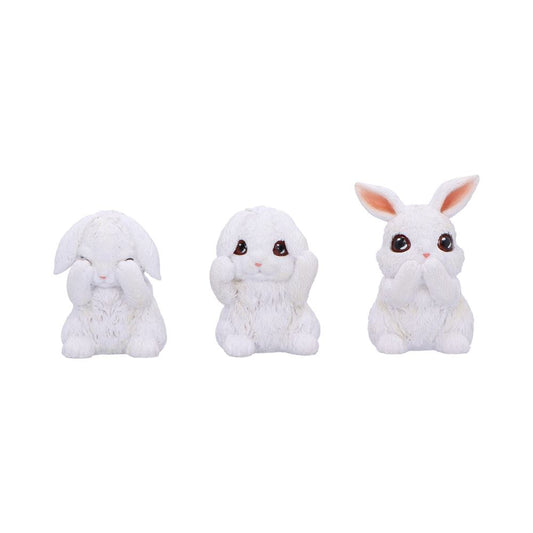 Adorable set of three bunny figurines