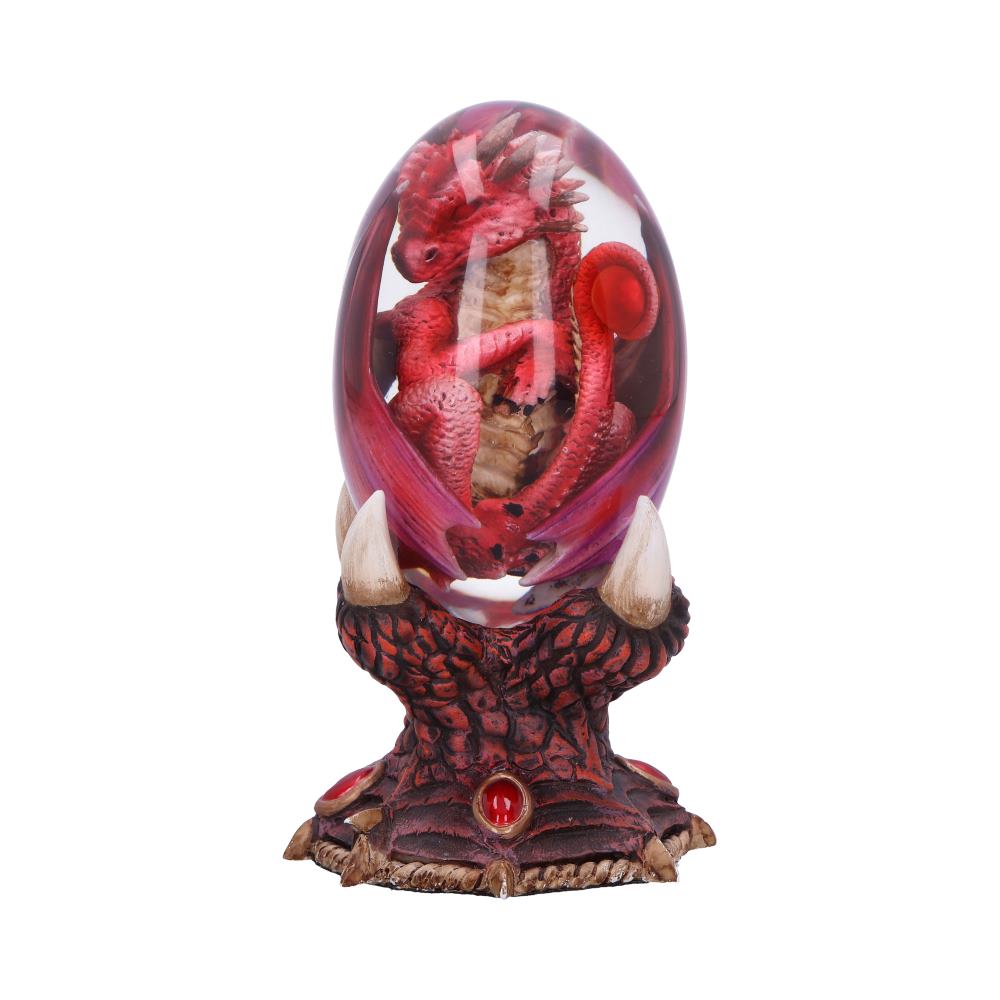 Fire dragonling in clear egg