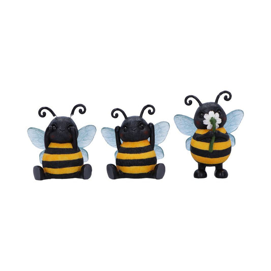 Set of three adorable bee figurines