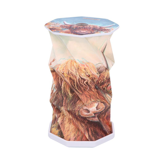 Foldable LED lamp featuring Nemesis Nows original Highland Cow design