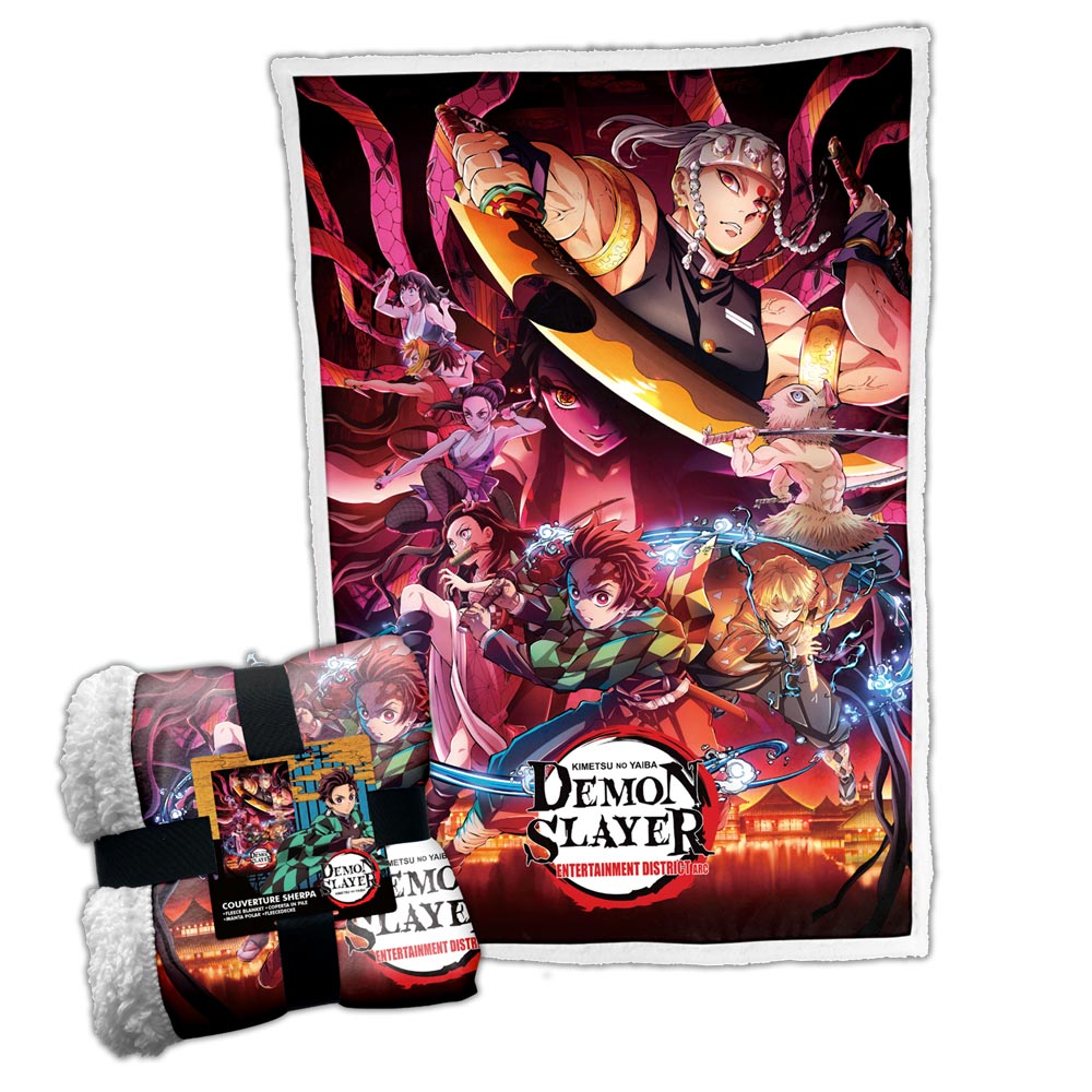 Throw featuring Demon Slayer Entertainment District Arc artwork