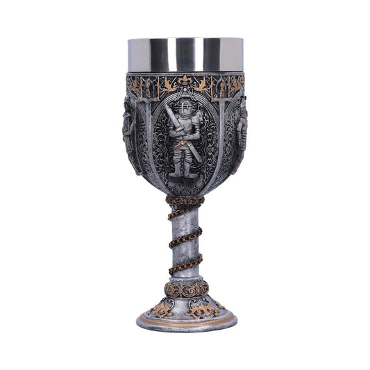 Featuring delicate knight detailing and a realistic chain design entwined around the cup.