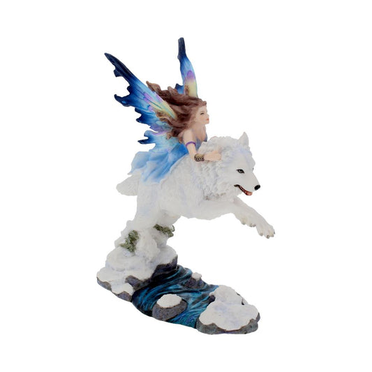 Symbolising freedom, The Fairy is whisked away by her Wolf companion.