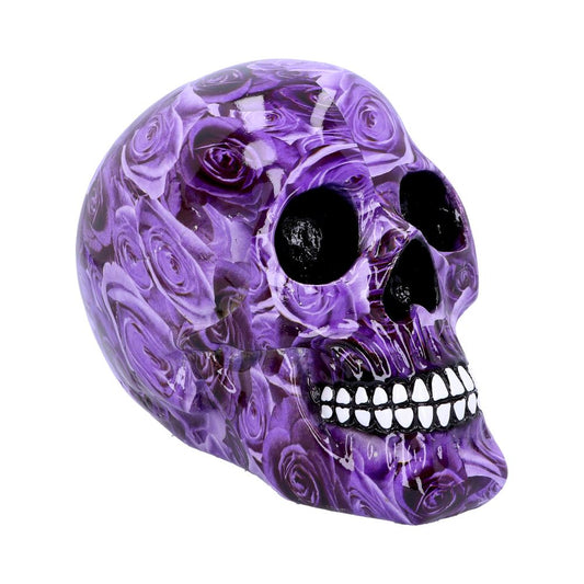 Purple Rose Print Skull.