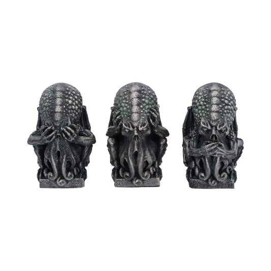 This trio of figurines portrays Confucius see no evil, hear no evil and speak no evil analects.