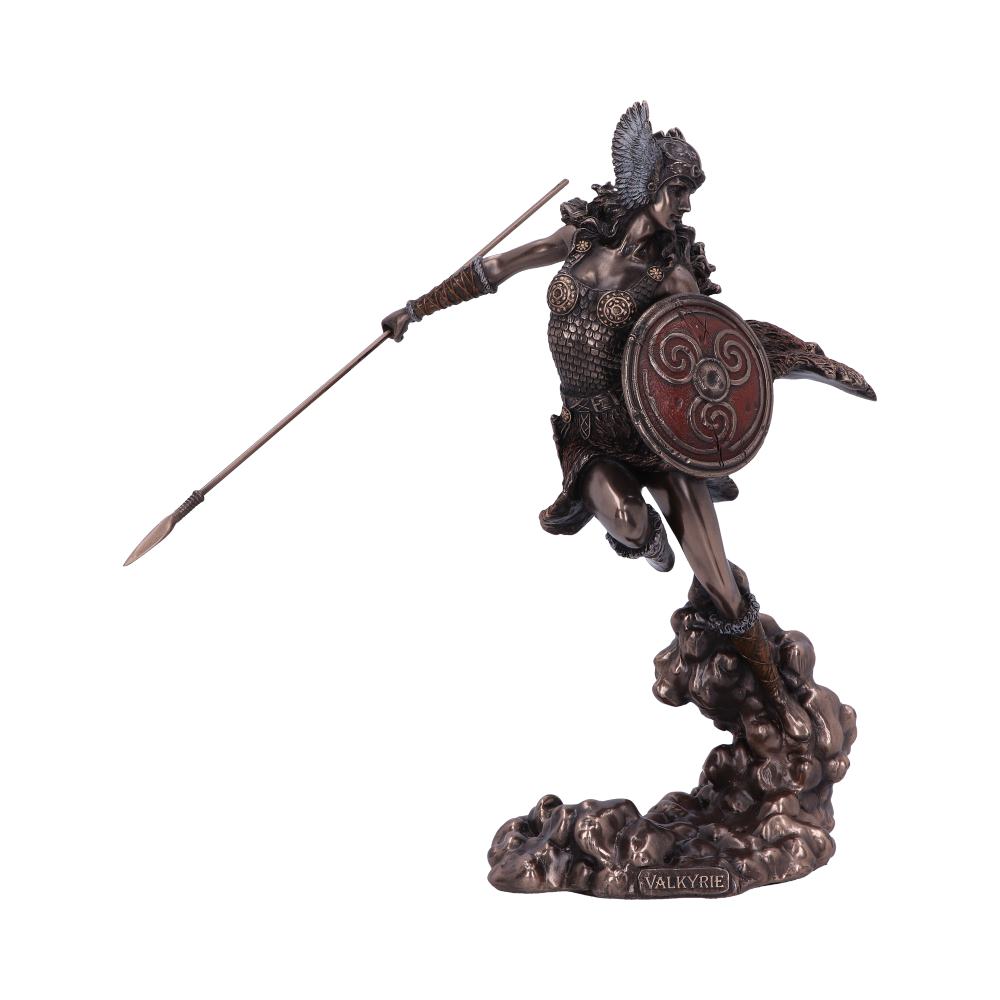 Bronze Norse Valkyrie Warrior Female Figurine.