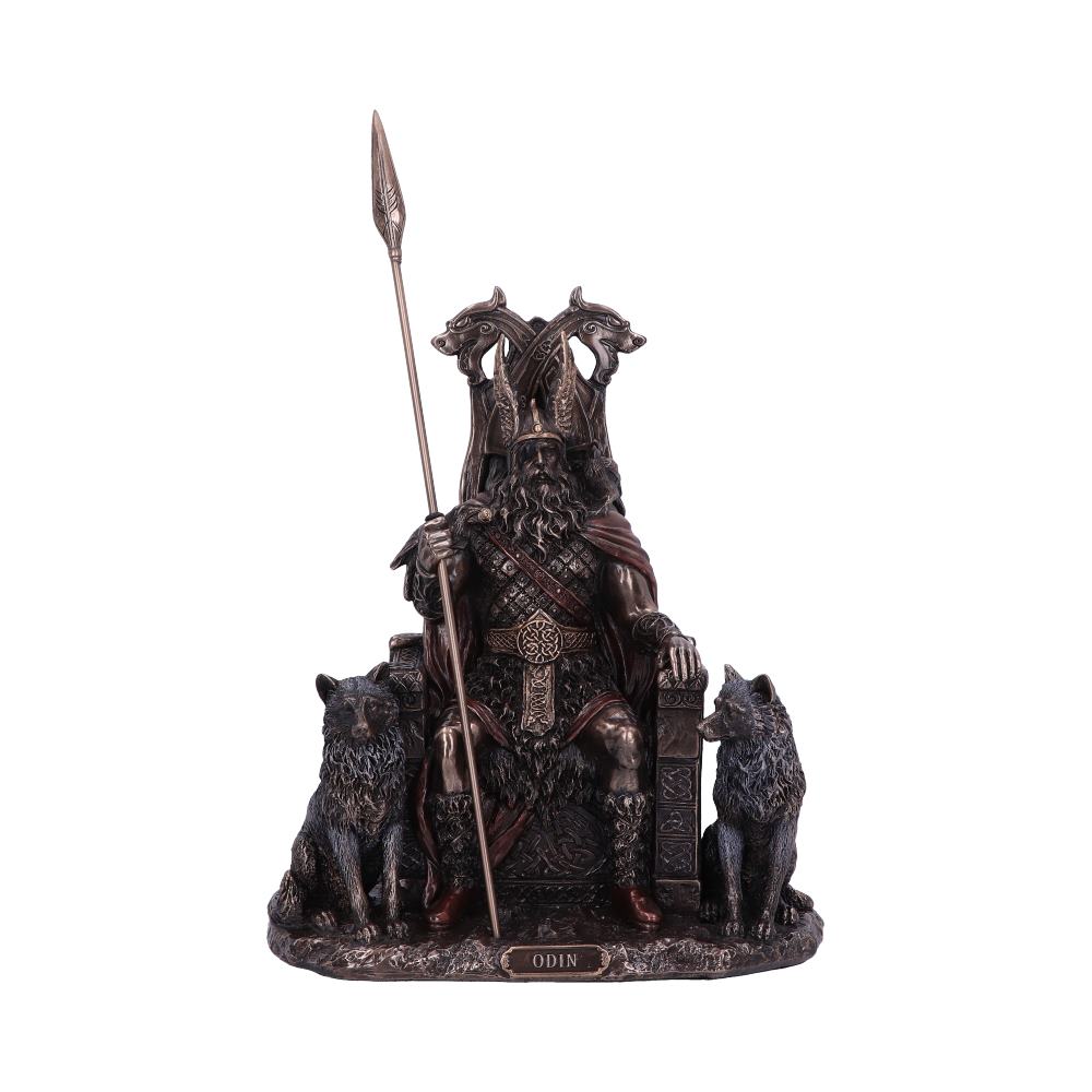 Bronze Odin on Throne Figurine.