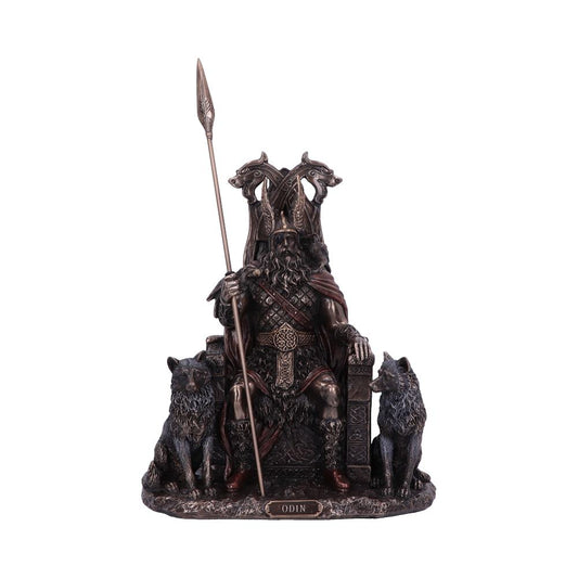 Bronze Odin on Throne Figurine.