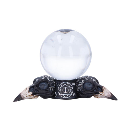Gothic Raven Crystal Ball and Holder
