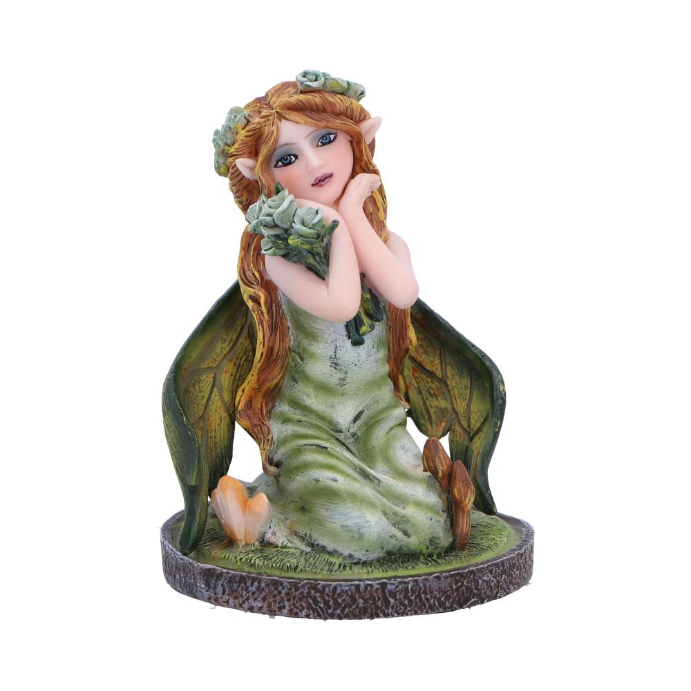 Nature themed fairy figurine featuring crystals