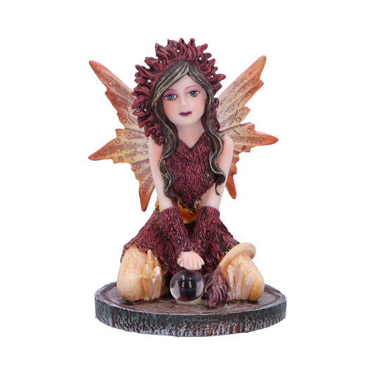 Nature themed fairy figurine design featuring crystals