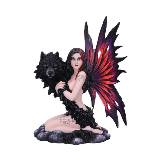 Enchanting large fairy and wolf figure called Shadow Spirit