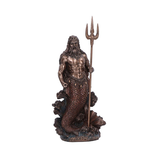 Poseidon - God of the sea medium bronze figurine
