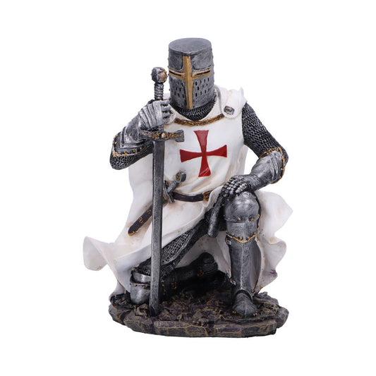 Historical Resin Figurine of a kneeling Templar Knight