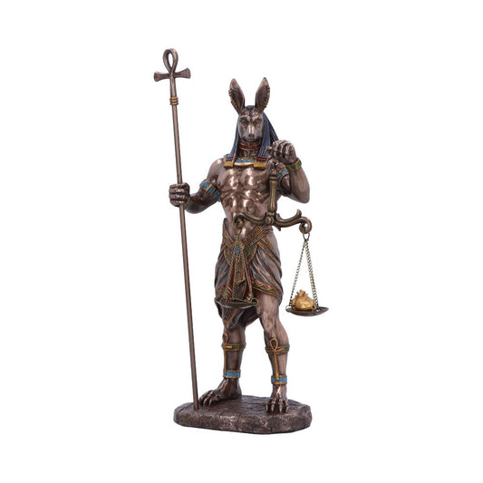 Capture the mystique of ancient Egypt with the Bronzed Anubis Figurine.
