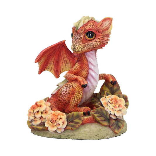 The Marigold Flower Dragon combines bright, fiery hues with delicate botanical elements, creating a stunning collectible.