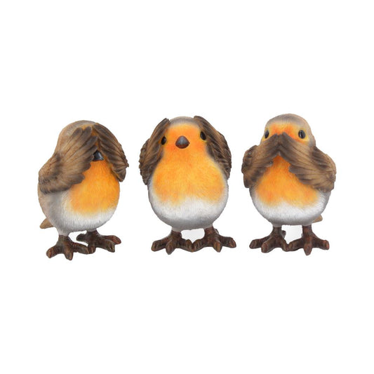 This trio of figurines portrays Confucius' see no evil, hear no evil and speak no evil analect.